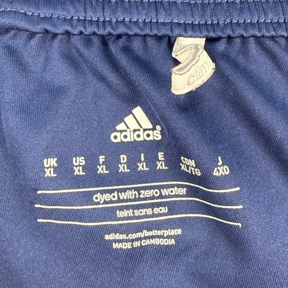 Adidas Shorts Mens XL Climacool Training Navy Blue White Striped EUC